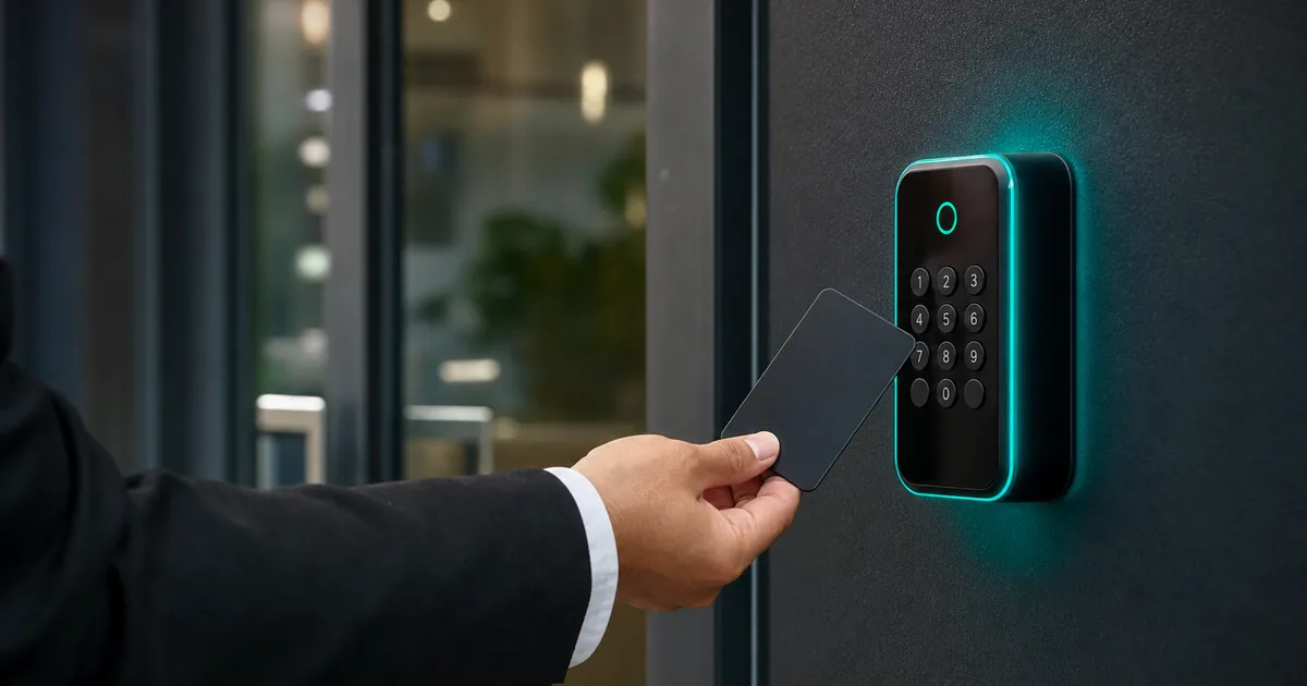 A North West business using fob-based door access control with a management portal
