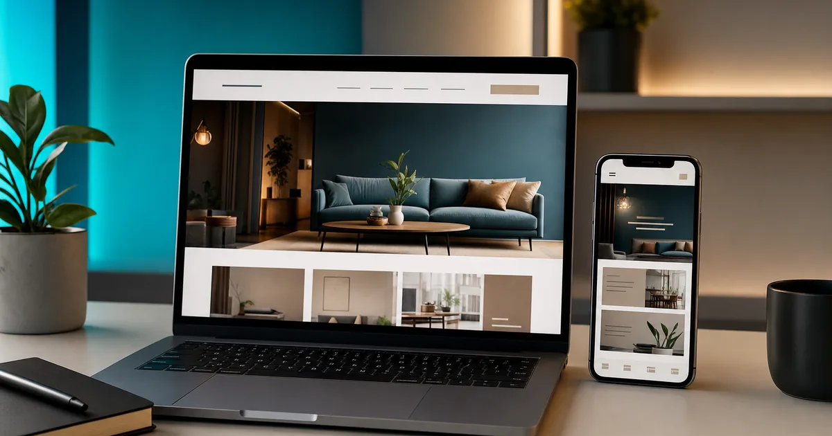 A North West small business website displayed on laptop and mobile