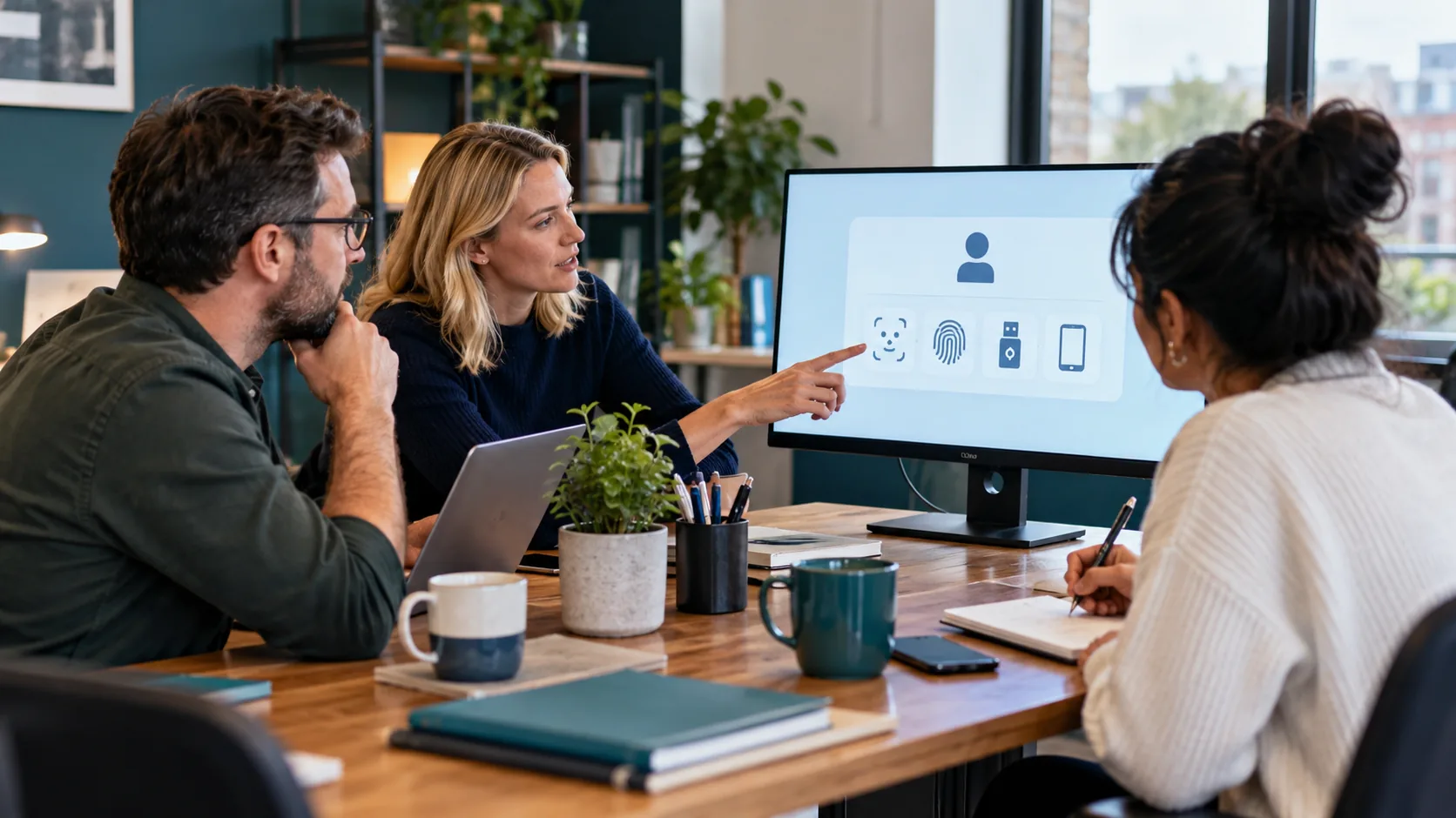 Small business team planning secure Microsoft 365 sign-ins