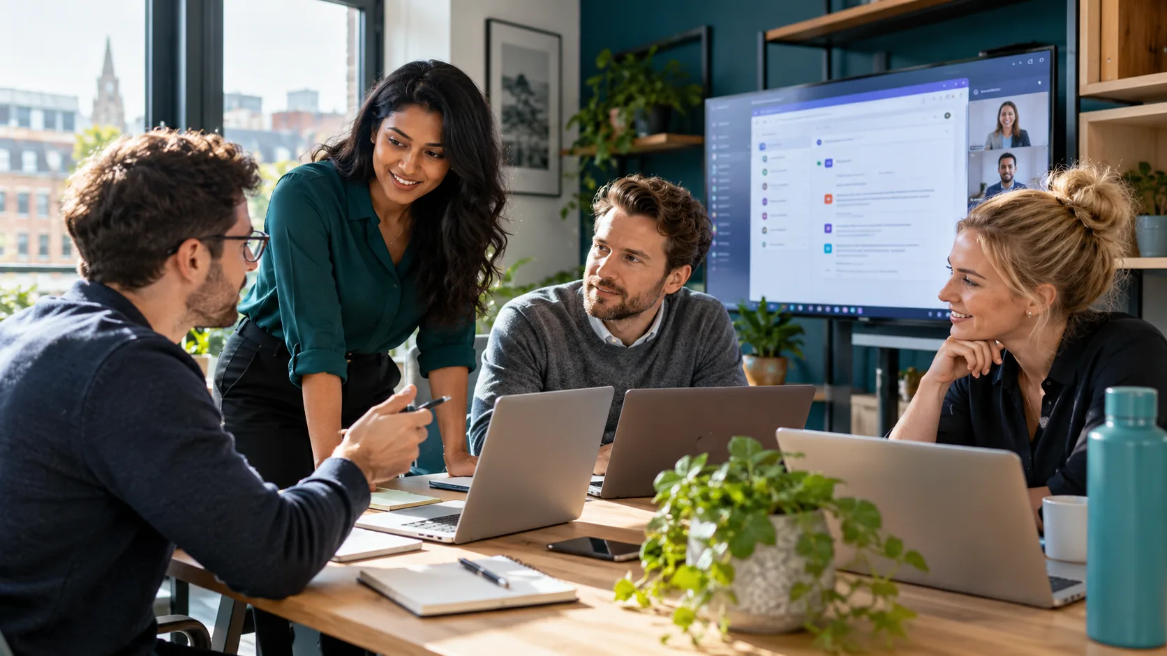Small business team collaborating in Microsoft 365
