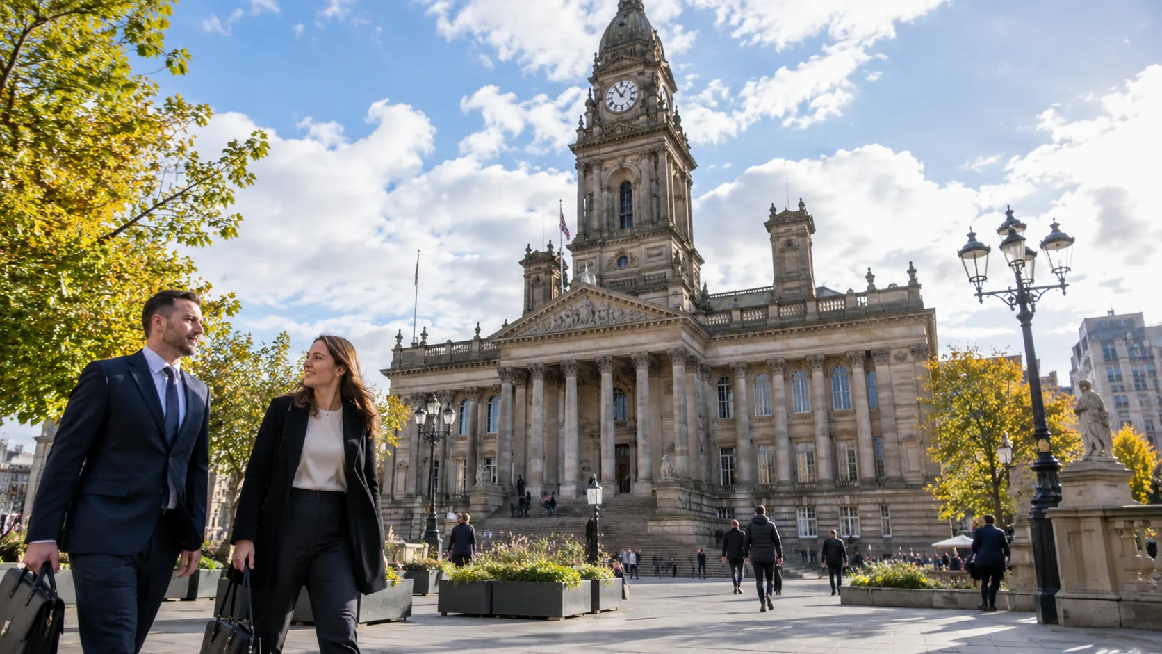 Town-centre businesses and traditional North West architecture
